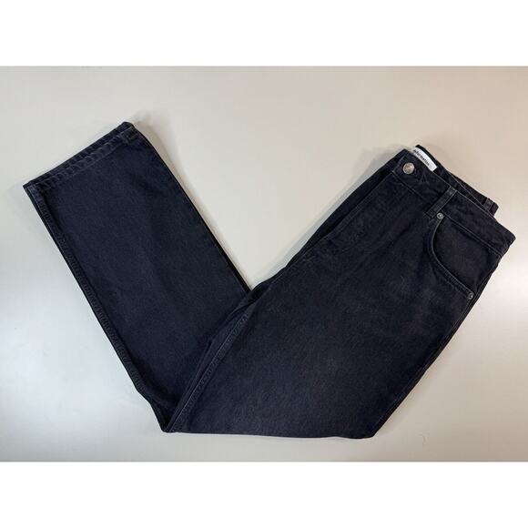 Reformation Denim - Reformation Women’s Cynthia High Rise Straight Button Fly Black Jeans Size 31
